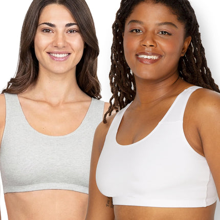 Fruit of the Loom Women's Built Up Tank Style Sports Bra Value Pack, Opaque, Purple/White/Lilac/Grey, 40 (Pack of 4)