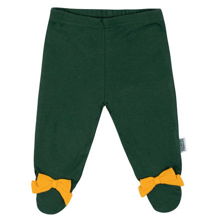 Gerber NFL Green Bay Packers Conjunto de regalo de 3 piezas: body, pantalón con pies y gorro, Verde/Blanco Green Bay Packers, 6-9 meses