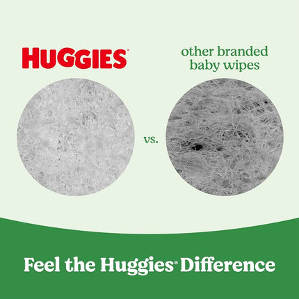 HUGGIES Natural Care Unscented Baby Wipes, Sensitive, Water-Based, 3 Packs, 9 Total Flip Top Packs, 504 Total Wipes