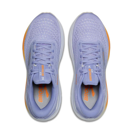 BROOKS Womens Adrenaline Gts 24 Sneaker, Blue Heron White Orange, 4.5 UK