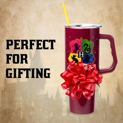 Silver Buffalo Harry Potter Hogwarts Crest, Stainless Steel Tumbler, 40oz