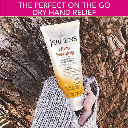 Jergens Ultra Healing Crema Hidratante para Piel Extra Seca para el Cuerpo, 29 ml (Paquete de 24)