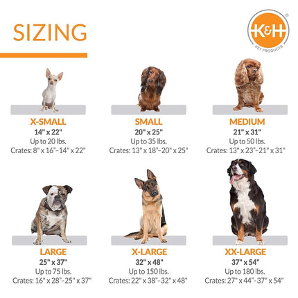 K&H Manufacturing Self-Warming Pet Crate Pad, 14-Inch by 22-Inch, Gray