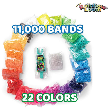 Rainbow Loom: AutoLoom Refill Pack: Neon - DIY Bracelet Craft Kit, 11,000 Rubber Bands in 22 Vibrant Colors, 1 AutoLoom, Jewelry Activity Set, Kids 7+