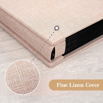 potricher Photo Album for 4x6 1000 Photos Linen Cover Extra Large Capacity Photo Book for Family Wedding Anniversary Baby (Beige, 1000 Pockets)