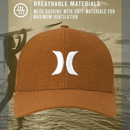 Gorra de béisbol ajustada Hurley de hombre - Phantom Flexfit, Mantra Orange, Pequeña-Mediana