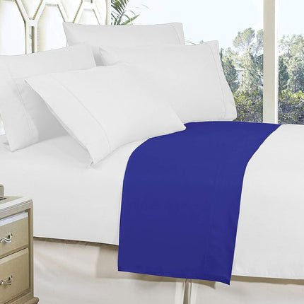 Elegant Comfort Premium Hotel Quality 1-Piece Flat Sheet, Luxury and Softest 1500 Premium Hotel Quality Microfiber Bedding Flat Sheet, Wrinkle-Free, Stain-Resistant, King, Royal Blue