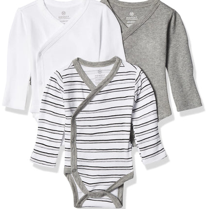 HonestBaby Baby 3-Pack Organic Cotton Long Sleeve 