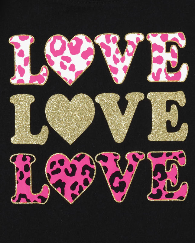 The Children's Place T-shirts graphiques à manches courtes pour bébés filles et petites filles, paquet de 3, Sassy Vibes/Love Love/Small in Charge, 18-24 mois