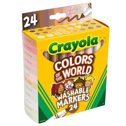 Crayola Colors of The World Markers 24 Pack, Skin Tone Markers, 24