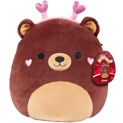 Squishmallows Original 10 Inch Omar The Love Teddy Bear - Official Jazwares Mother's Day Plush - Soft, Cuddly Collectible Bear Stuffed Animal Toy - Gift for Moms, Women, Boys, Girls, & Kids