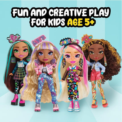 Just Play Art Squad Nene Doll and Accessories 10 Inch with Craft Engraving Project Toy for Children Aged 3+