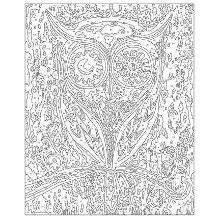 Ravensburger CreArt Large Format 24 x 30 cm – Dreamy Owl – Creative Hobby – Paint by Numbers – Adult – Relaxing and Creative Activity – from 12 Years – 28990 – French Version