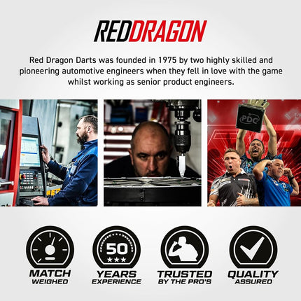 RED DRAGON Darts | Razor Edge Original 23g Steel Tip | Tungsten Darts Set