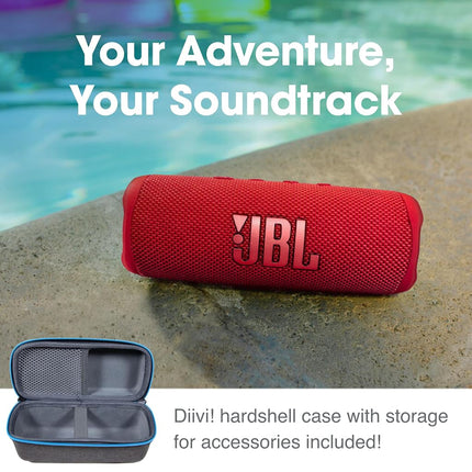 JBL Flip 6 (Green) + Bundle with divvi! Protective Hardshell Case (Black)