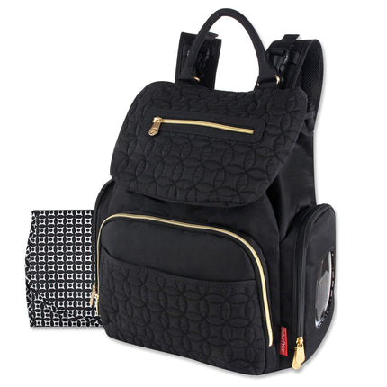 Modern Quilted Diaper Bag Backpack and Multipurpos