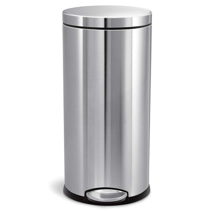 simplehuman CW1810 30L Round Kitchen Pedal Bin, St