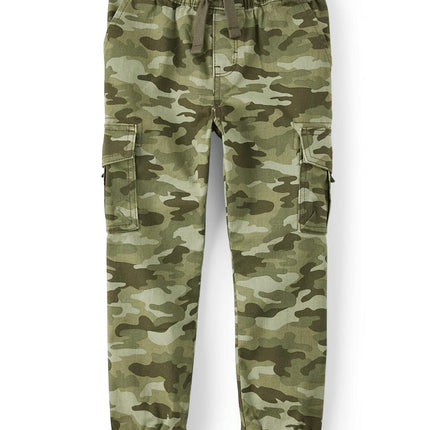 Pantalon cargo jogger tissé à enfiler Gymboree pour garçons et tout-petens, vert camouflage, 12-18 mois