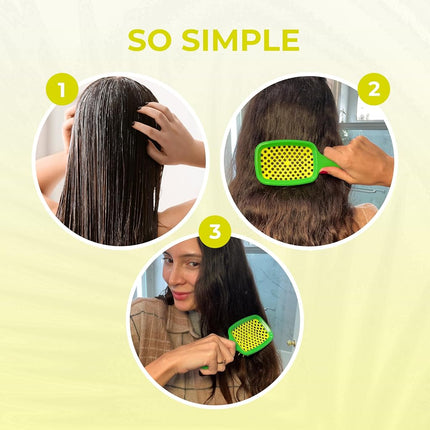 FHI Heat UNbrush Detangling Brush for Pain-Free Brushing on All Wet or Dry Hair Types — Durable DuoFlex Anti-Static Bristles, Lightweight Handle, Vented Hair Brush