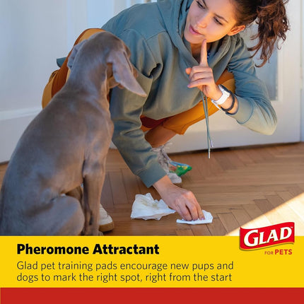 Glad for Pets Dual Action Freshness Activated Carbon Puppy Training Pads with Fragrance Release, Scented Pee Pads, Ultra Absorbent, Odor Control