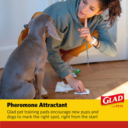 Glad for Pets Activated Carbon Puppy Training Pads | Puppy Pads for Dogs, Super Absorbent and Leak Proof Puppy Pee Pads, Giant Sized Dog Training Pads, 144 Count