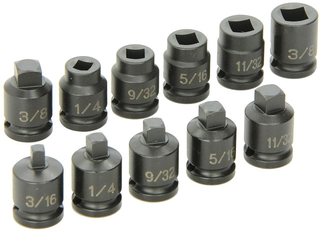 Grey Pneumatic (1211P 3/8" Drive 11-Piece Pipe Plug Socket Set