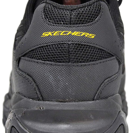 Skechers Men's Cankton Steel Toe Construction Shoe - Electrical Hazard Rated, Memory Foam, Black/Charcoal, 11.5