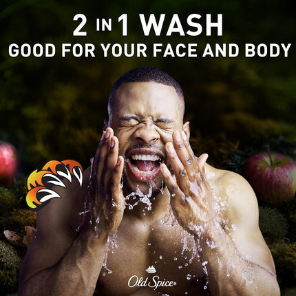 Old Spice Wild Bearglove Scent Body Wash for Men, 30.0 Fluid Ounce (Pack of 4)