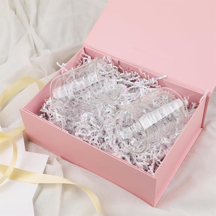 MUMUPACK Pink Gift Box,10x7.3x3.5 Gift Boxes With Lids For Presents Includes Ribbon And Diy Printable Sticker Paper,Bridesmaid Proposal Box,Magnetic Gift Box For Birthday,Wedding,Graduation