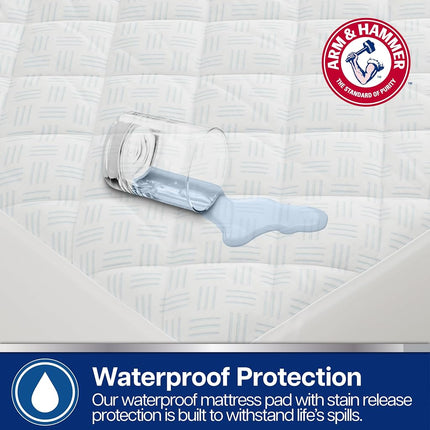 Arm & Hammer Cubrecolchón Refrescante, Impermeable, Queen