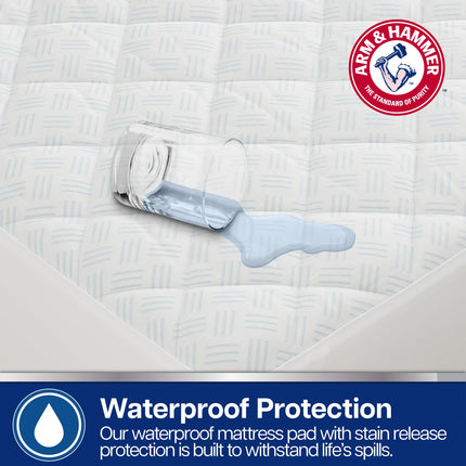 Arm & Hammer Cooling Comfort Mattress Pad, Waterproof, Queen