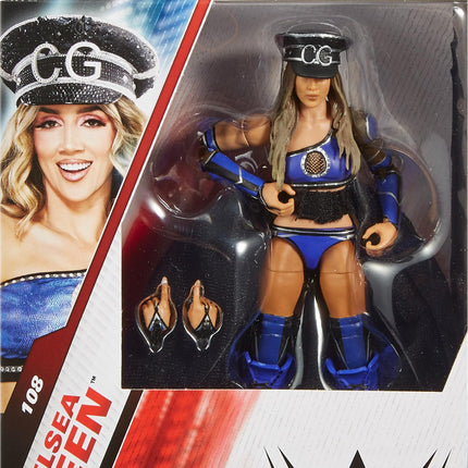 Figura de acción y accesorios Mattel WWE Elite Collection, serie n.º 108 Chelsey Green, figura coleccionable de 6 pulgadas con 25 puntos de articulación y manos intercambiables