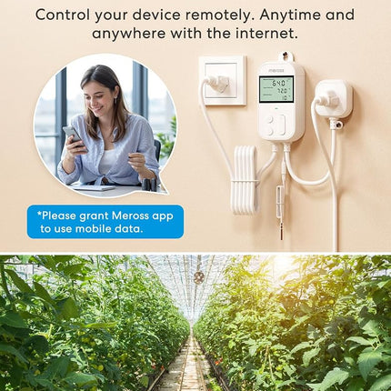 meross - Smart Temperature Controller Thermostat for Heating Control Monitor, Cooling 120V, 15A, 1800W, Works with Apple Home, Alexa, Google Home for crafting