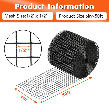 Kit de protección para paneles solares contra pájaros y alimañas YardYonder de 15.24 cm x 15.24 m, incluye 60 clips de sujeción, 100 bridas, guantes, alicates y malla de alambre recubierta de PVC para el control de pájaros y alimañas