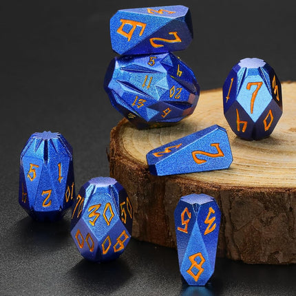 FONVGOGO Metal DND Dice Set Polyhedral for Dungeons and Dragon RPG Gift