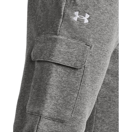 Under Armour UA Rival Fleece Cargo Jogger - Castlerock Light Heather / / White - XS