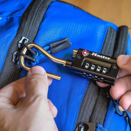 Master Lock Padlock, Set Your Own Combination TSA Accepted Luggage Lock, 1-5/16 in. Wide, 4696D
