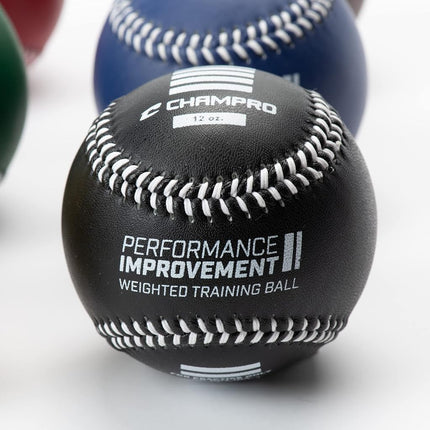 Champro Training Baseballs, Set of 6 (Red/Maroon/Green/Yellow/Blue/Black, 9-Inch)