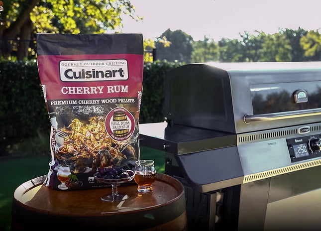 Cuisinart CWPL-202 Granulés de Fumage Premium pour BBQ au Rhum Cerise, Sac de 9 kg