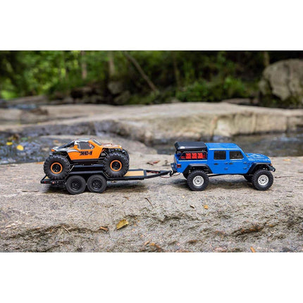 AXIAL SCX24 Flatbed Vehicle Trailer with LED Tail Lights: 1/24, AXI0009