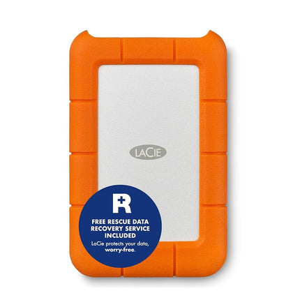 LaCie Rugged USB-C 5 TB, resistente a golpes, disco duro externo portátil USB-C de 2,5 pulgadas, para Mac y Windows, recuperación de datos Rescue incluida