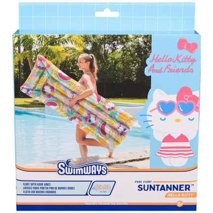 Swimways Hello Kitty Suntanner Pool Float, Inflatable Pool Floats & Kids Pool Toys, Swimming Pool Accessories & Beach Essentials for Teens Aged 14 & Up