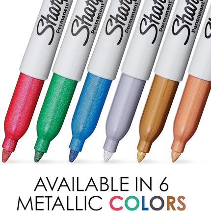 Sharpie 39109PP Metallic Permanent Markers, Fine Point, Silver, 4 Count, 2 Pack