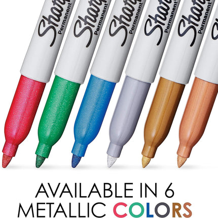 Sharpie 39109PP Metallic Permanent Markers, Fine Point, Silver, 4 Count, 2 Pack