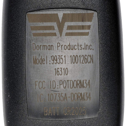 Dorman 99351 Keyless Entry Transmitter for Select Mazda Models, Black
