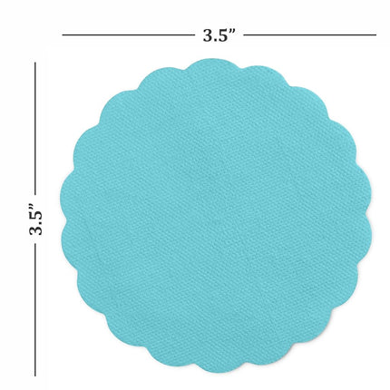 Disposable Mint Blue Paper Coasters for Drinks, 3.5 Inch Round Coasters for Bar, Cocktail, Beverage, Wine Or Event, 500 Pack Bulk