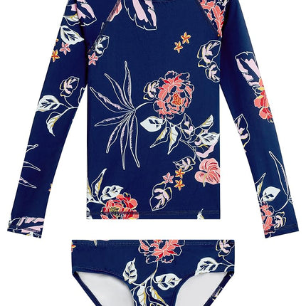 Kanu Surf Ensemble de bain deux pièces anti-UV UPF 50 à manches longues pour fille, Reese Marine, 14-16