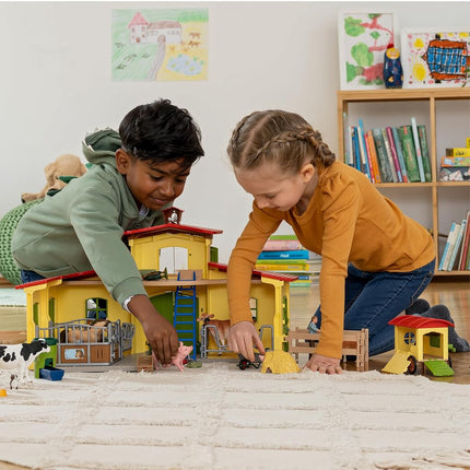 Schleich Farm World - 123Pc Large Farm Pony Box Playset - Kids 3+ | 72224