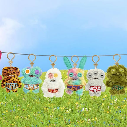 Fuggler Key Rings Series 4 by ZURU, 5 inch Funny Ugly Monster, Plush, Collectible, Toy (3 Pack, random assortment)