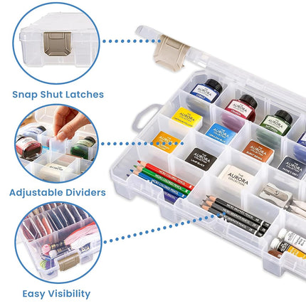 ArtBin Floss Finder with Dividers10.75 7.375-inch x 1.75-inch Translucent, Acrylic, Multicoloured, 1.65 x 10.65 x 6.9 cm